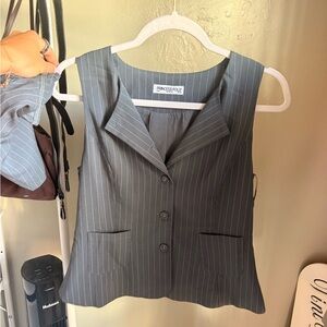 princess polly striped set skirt and vest